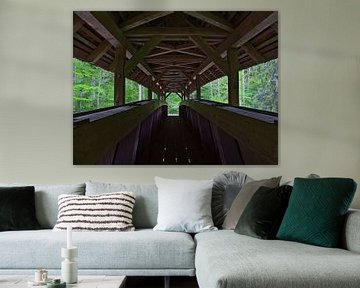 Covered bridge in the Wutach gorge by Timon Schneider