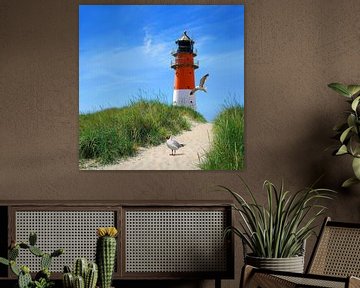 The lighthouse on the dike by Monika Jüngling