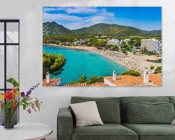 Belle baie côtière de la plage de Canyamel, île de Majorque, Espagne Mer Méditerranée sur Alex Winter