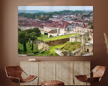 Panorama over Falaise seen from the castle tower. by Ron Poot