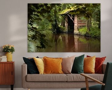 An old mooring along the Rouvre River, Normandy by Ron Poot