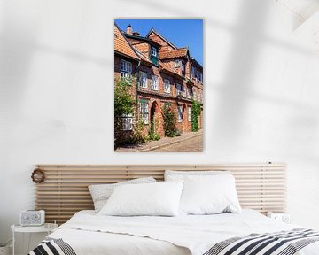 Historic half-timbered houses, old town, Lüneburg