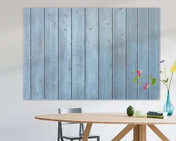 Licht blauw grijs houten muur achtergrond textuur van Alex Winter