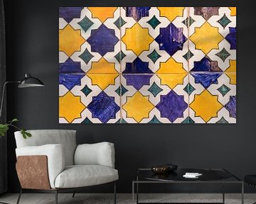 Spaanse tegels, mediterrane patroon achtergrond textuur van Alex Winter