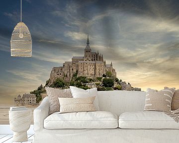 Majestic Mont Saint-Michel at Dusk by Gerard Wielenga