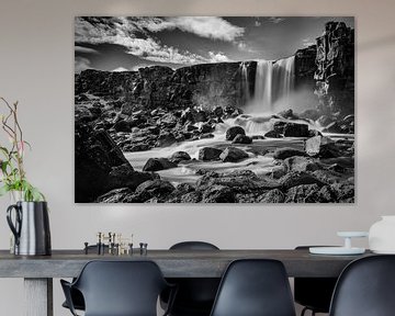 Oxararfoss waterfall in Thingvellir National Park, Iceland by Sjoerd van der Wal Photography