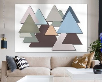 Triangles in pastelkleuren van Yvonne Smits