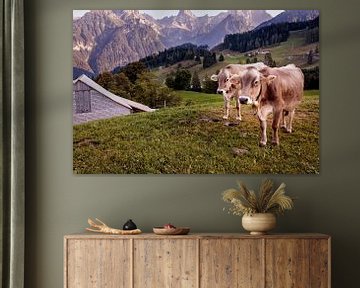 Alpenkoeien in Tschengla van Rob Boon
