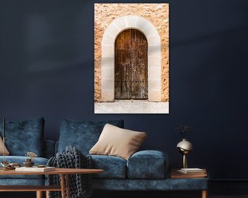 Old wooden front door house entrance background by Alex Winter