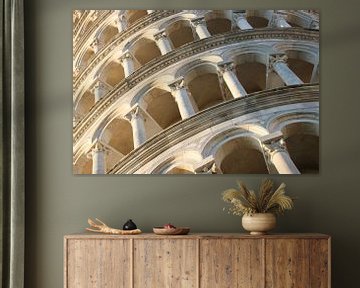 Detail of arched gallery Tower of Pisa by The Book of Wandering