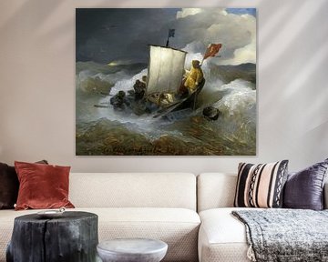 ANDREAS ACHENBACH, Fishing boat on stormy seas, 1895 by Atelier Liesjes