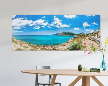 Panoramisch uitzicht op het strand Cala Mesquida bij Cala Ratjada op Mallorca, Balearen van Alex Winter