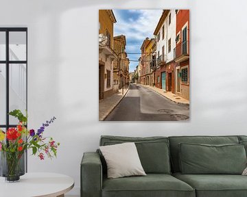 Vue de la rue de la vieille ville d'Andratx à Majorque, Espagne. sur Alex Winter