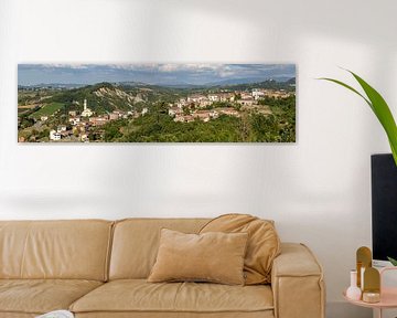 Panorama van Costa Vescovato, Piemont, Italie