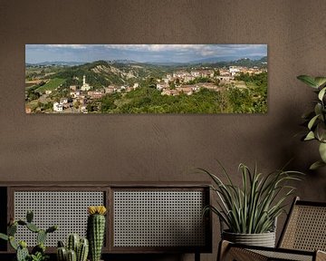 Panorama van Costa Vescovato, Piemont, Italie