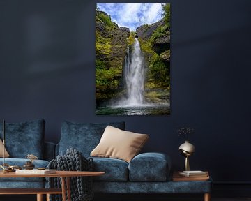 Waterval in IJsland van Sjoerd van der Wal Fotografie