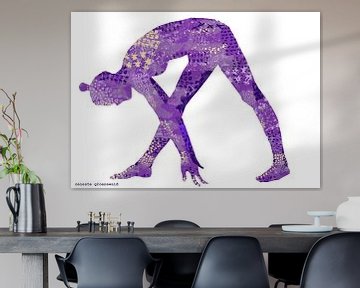 Parsvotanasana in Purple by Celeste Groenewald