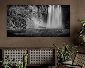 Skogafoss Wasserfall in Island von Sjoerd van der Wal Fotografie