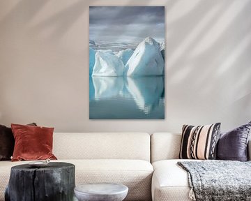 Icebergs dans la lagune du glacier Jökulsárlón en Islande. sur Sjoerd van der Wal Photographie