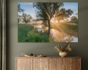 Gouden licht tijdens een magische ochtend op het Werk aan de Groeneweg 1