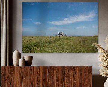 Mont Saint Michel vanaf het gras gezien van Patrick Verhoef