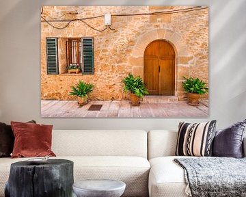Typical mediterranean house in the old town of Alcudia on Mallorca island, Spain by Alex Winter