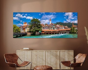 Colorful Thun Panorama, Switzerland by Adelheid Smitt