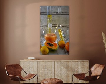 Papaya cocktail met rum, citroen en sinaasappel van Babetts Bildergalerie