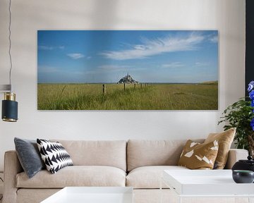 Mont Saint Michel, gezien vanuit de graslanden