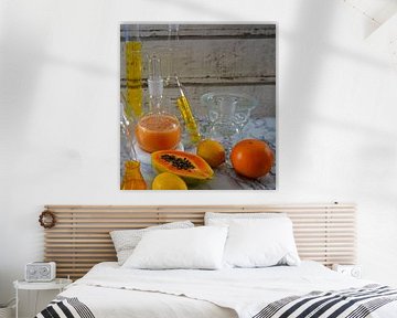 Papaya-Cocktail mit Rum, Zitrone und Orange von Babetts Bildergalerie