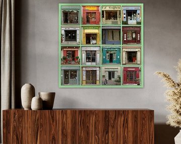 Collage van authentieke Franse etalages. van Gert van Santen