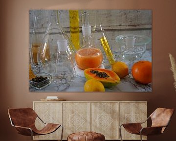 Papaya cocktail with rum, lemon and orange by Babetts Bildergalerie