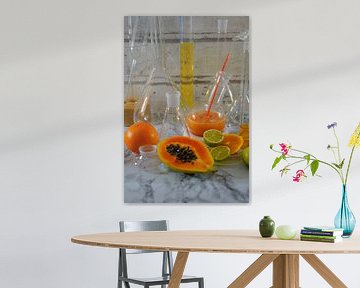 Cocktail de rhum avec papaye, orange et citron vert. sur Babetts Bildergalerie