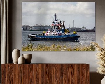 Der Schlepper Fairplay XI wartet auf den nächsten Schlepp. von scheepskijkerhavenfotografie