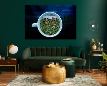 Kopje met zonnebloemen van Photoart-Naegele