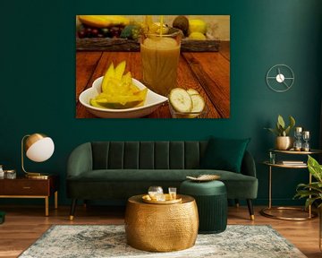 Mango Banaan Ster Fruit Smoothie. van Babetts Bildergalerie
