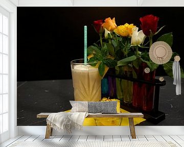 Ananas kokosnoot smoothie in een glas van Babetts Bildergalerie