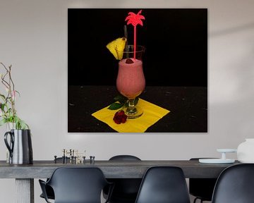 Framboos en ananas kokosnoot smoothie. van Babetts Bildergalerie