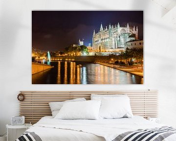 Cathedral of Palma de Mallorca at night, Spain Balearic islands by Alex Winter