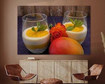 Mango yoghurt crème in een glas van Babetts Bildergalerie