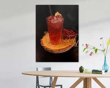 Granatapfel-Cranberry-Orangen-Likör-Cocktail