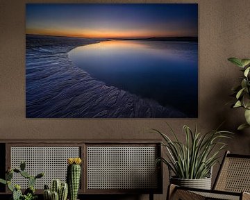 Sonnenuntergang Maasvlakte Strand von Leon Okkenburg