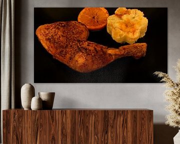 Oranje kippenpoten met aardappel-selderijpuree van Babetts Bildergalerie