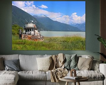 Battered boat with a view by Olaf in Canada