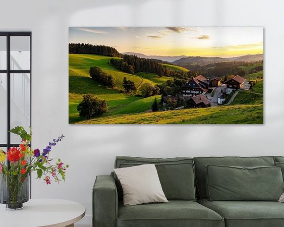 Voorbeeld van het werk in een kamer