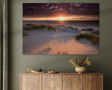 Sunset in the Eierlandse Dunes near De Cocksdorp, Texel by Rob Kints