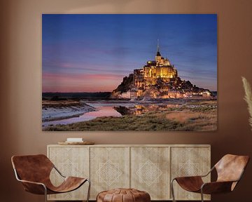 Le Mont-Saint-Michel aan de kust van Frankrijk van Thomas Rieger