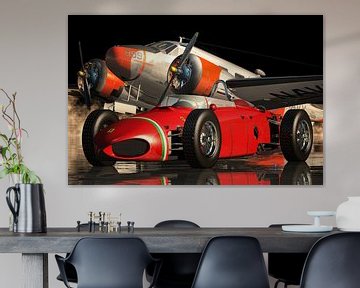 Ferrari 156 Shark Nose - Een prachtige Ferrari die vaak op het racecircuit werd gebruikt van Jan Keteleer (JanKé): Een reis voorbij het canvas