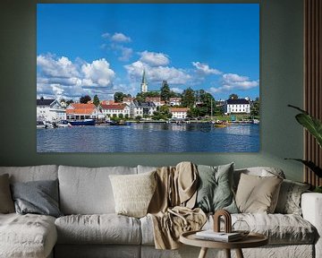 Blick auf die Stadt Lillesand in Norwegen von Rico Ködder