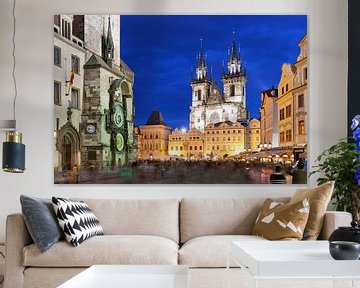 Prag Teynkirche mit Astronimischer Uhr von Thomas Rieger